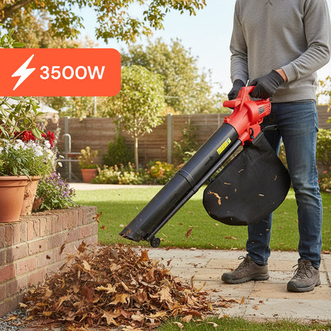 Aspirafoglie Elettrico 3 in 1 – Aspiratore, Soffiatore e Trituratore 3500W