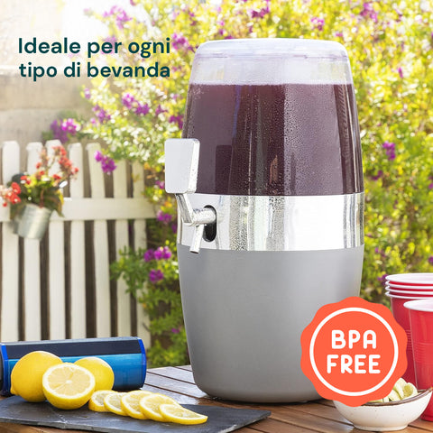 Spillatore di Birra da 4L in Acciaio – Dispenser Bevande con Design Salvaspazio