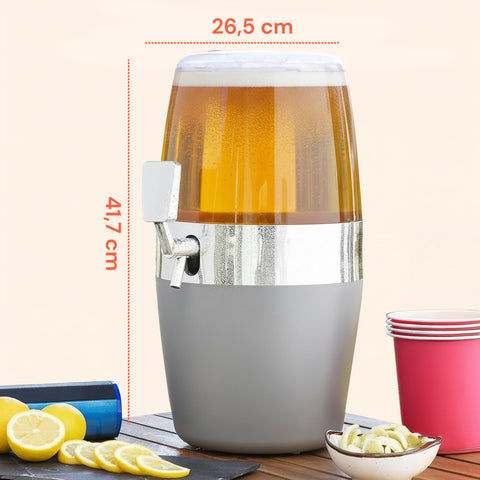 Spillatore di Birra da 4L in Acciaio – Dispenser Bevande con Design Salvaspazio
