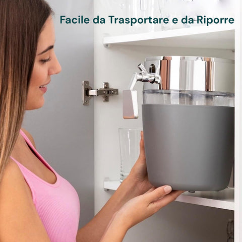 Spillatore di Birra da 4L in Acciaio – Dispenser Bevande con Design Salvaspazio