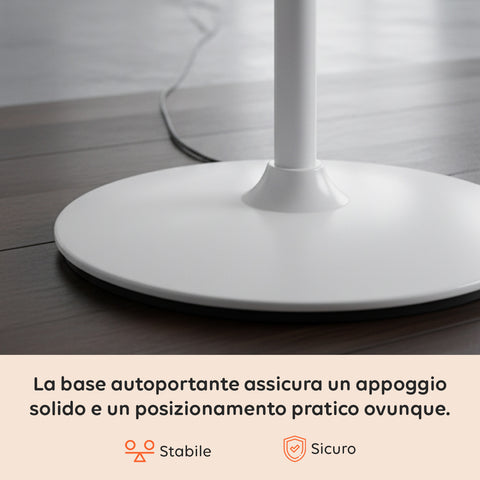 Stufa a Parabola Flux 1100W al Carbonio con Telecomando e Timer