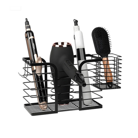 Supporto da Parete per Phon, Piastre e Prodotti Beauty, Senza Trapano