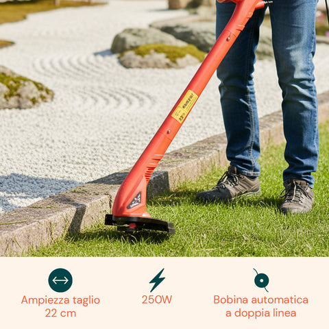 Tagliabordi Elettrico 250W – Sistema Tap & Go e Doppia Linea