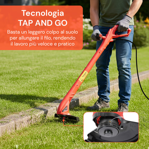 Tagliabordi Elettrico 250W – Sistema Tap & Go e Doppia Linea