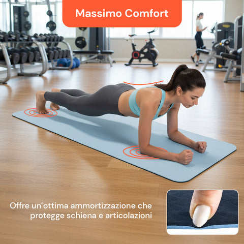 Tappetino Yoga e Pilates Antiscivolo – TPE Ecologico con Tracolla