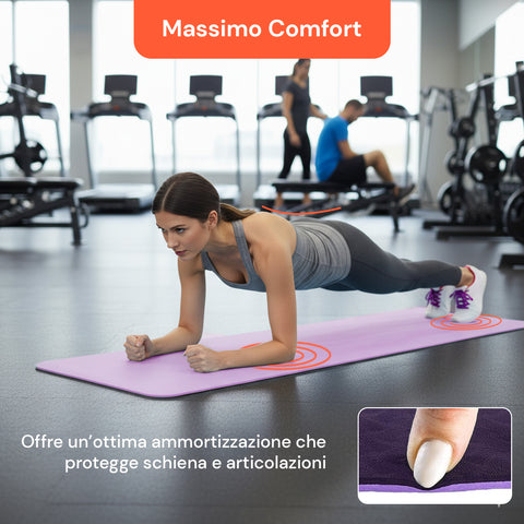 Tappetino Yoga e Pilates Antiscivolo – TPE Ecologico con Tracolla