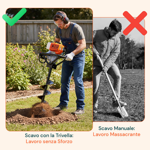 Mototrivella a Scoppio 2 Tempi 51.7cc con Motore 1.4KW e 3 punte incluse