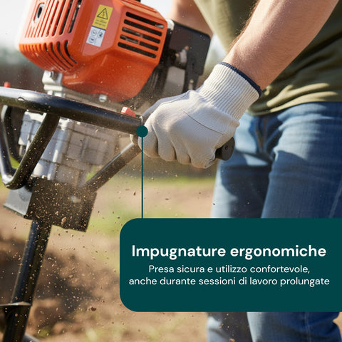 Mototrivella a Scoppio 2 Tempi 51.7cc con Motore 1.4KW e 3 punte incluse