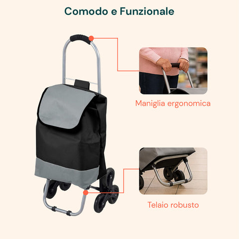 Carrello comodo e funzionale con maniglia ergonomica e telaio robusto, design pratico per trasporto senza sforzo quotidiano