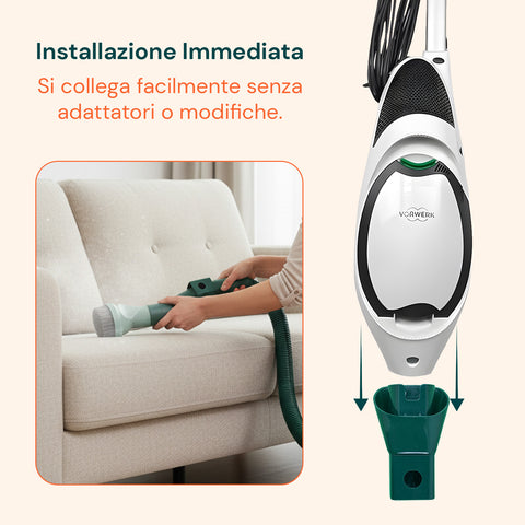 Ricambio Tubo Aspirazione Compatibile Folletto VK130-VK150 con Raccordi