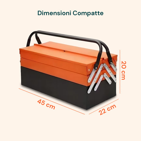 Cassetta Attrezzi Professionale con 85 Pezzi Inclusi per Uso Meccanico e Domestico