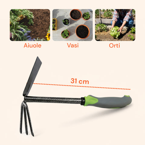 Zappetta/Rastrello Da Giardino In Acciaio 31cm