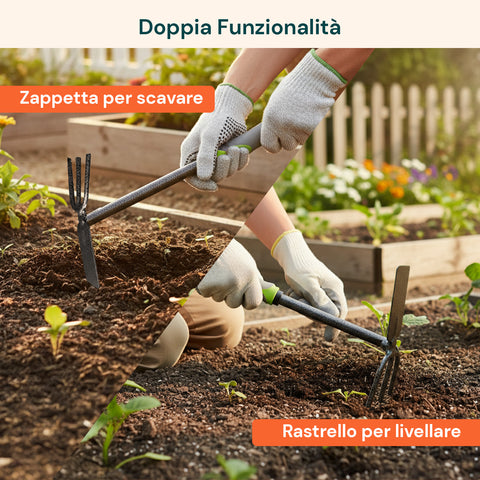 Zappetta/Rastrello Da Giardino In Acciaio 31cm
