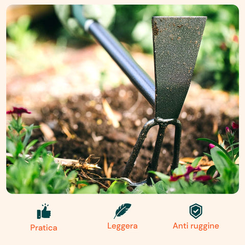 Zappetta/Rastrello Da Giardino In Acciaio 31cm