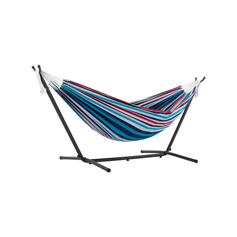 Amaca Blu Shades con Supporto in Metallo - Relax in Giardino, Feste ed Eventi