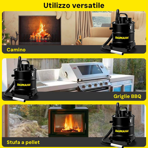 Aspiracenere Elettrico Innoliving 20L 1200W - Con Filtro HEPA Per Camini, Stufe E Barbecue - Foto 3