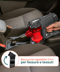 Scopa elettrica ciclonica 2 in 1 utilizzata in auto con bocchetta regolabile per fessure e tessuti