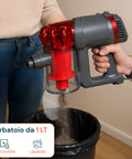 Aspirapolvere con serbatoio da 1L removibile e lavabile, svuotamento facile e pratico per sistema di raccolta igienico