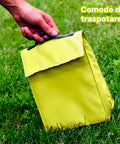 Borsa termica verde comoda da trasportare con tracolla per esterni e picnic, design pratico e maneggevole