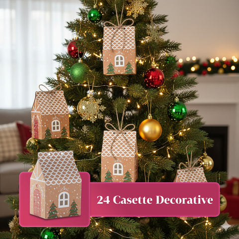 Calendari dell’Avvento – Versione Albero con Cassetti o Casette con Sticker