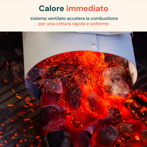 Accenditore Ciminiera Per Barbecue A Carbonella Con Manico Pp