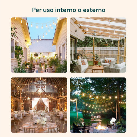 Catena Portalampade 5 Attachi E27 5mt Bianca