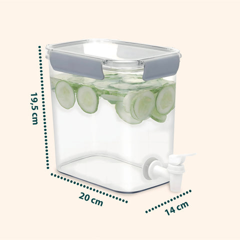 Contenitore per Bevande 3,5 Litri con Tappo Ermetico e Rubinetto Antigoccia