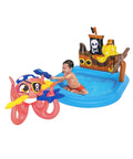 Piscina Gonfiabile a Forma di Nave Pirata con Giochi e Accessori per Bambini 140x130cm Ean-6942138934519