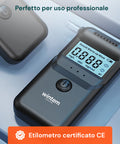 Etilometro professionale certificato CE Wintem per uso professionale con display digitale preciso e design compatto
