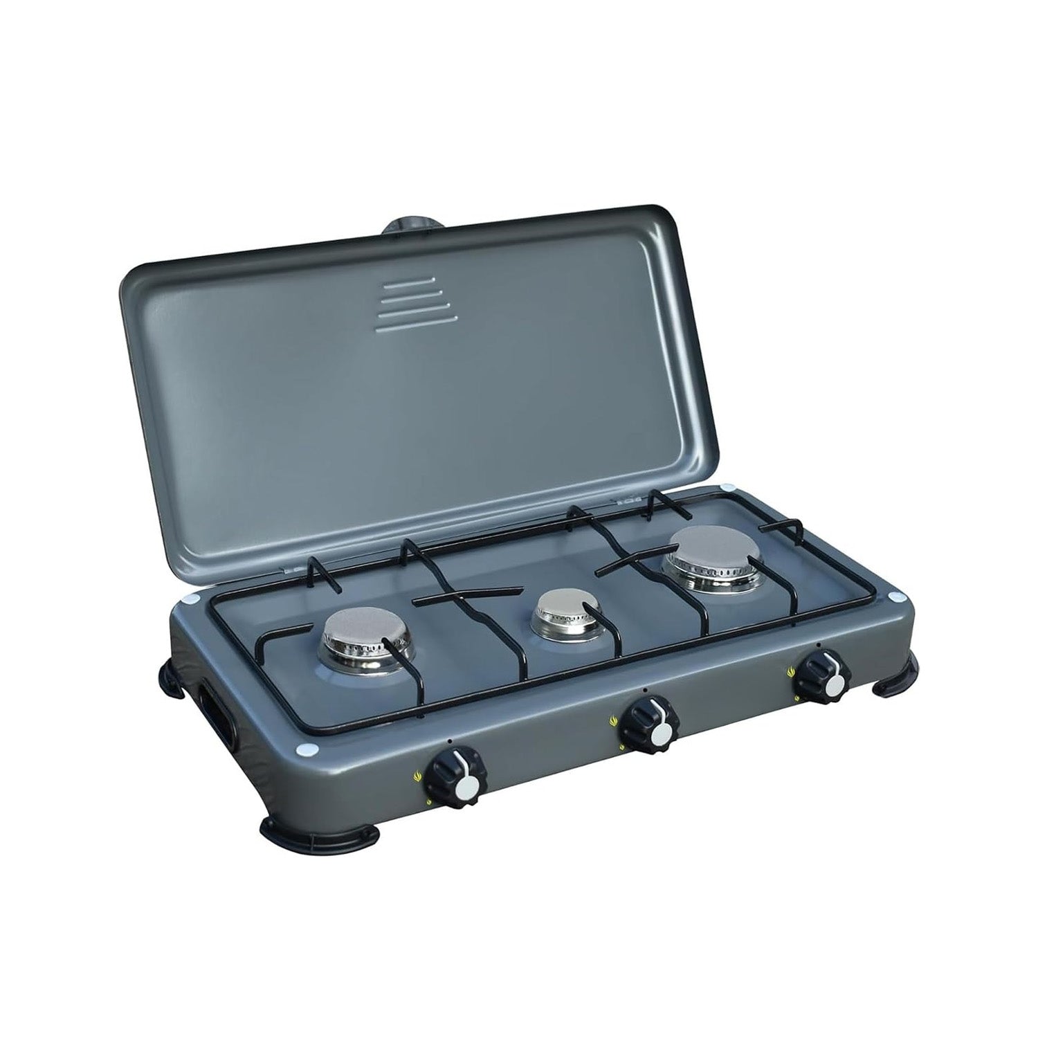 Fornello a gas Portatile Double Devil con piastra Grill Fornello a gas Portatile Double Devil con piastra Grill