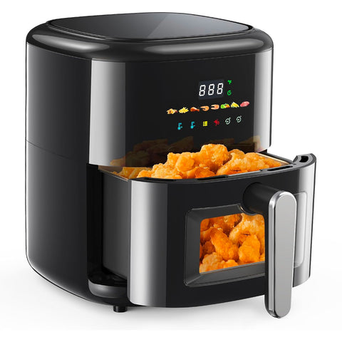 Friggitrice ad Aria 6L Digitale Compatta 1350W 8  Programmi e Cestello Lavabile