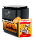 Friggitrice ad aria Wintem con ricettario 10 gustose ricette incluso, capacità 12L, timer 60 minuti, potenza 1800W