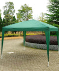 Gazebo 3x3m Struttura Tubolare in Acciaio Verniciato con Copertura Impermeabile Anti-UV Resistente Verde Ean 8023755047627