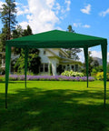 Gazebo 3x3m Struttura Tubolare in Acciaio Verniciato con Copertura Impermeabile Anti-UV Resistente Verde Ean 8023755047627
