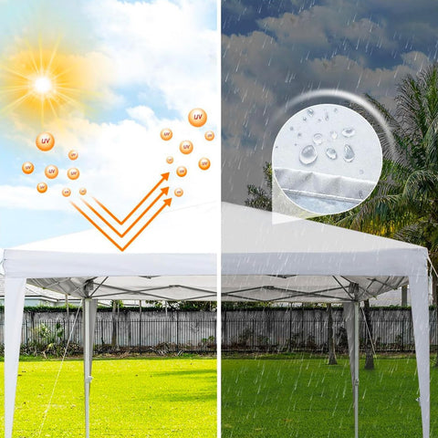 ABCCANOPY Gazebo pop-up resistente, 2,5 x 2,5 m, con borsa a rullo aggiornata, 4 sacchi pesi, pali e corde (nero ABCCANOPY Gazebo pop-up resistente, 2,5 x 2,5 m, con borsa a rullo aggiornata, 4 sacchi pesi, pali e corde (nero