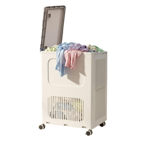 avilia cesto portabiancheria con coperchio e ruote capienza 123l plastica ean 8052879010224