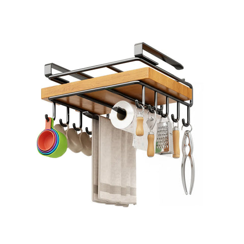 avilia home mensola sottopensile cucina con ganci e porta rotolo salvaspazio ean 8052879010828