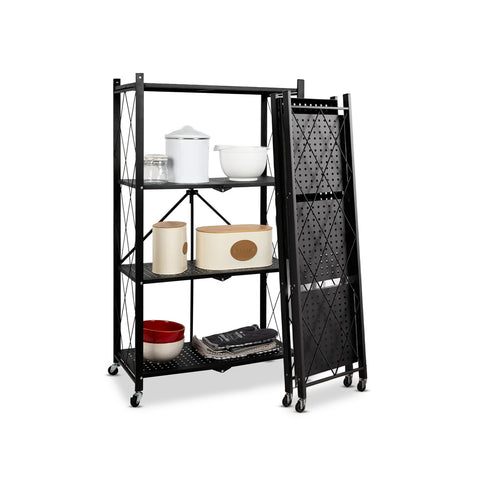 avilia home scaffale mobile pieghevole 4 livelli con ruote girevoli bloccabili ean 8052879010484