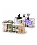 avilia home set 2 cestini magnetici multiuso in acciaio organizer portaoggetti salvaspazio a griglia installazione senza fori portata max 5 kg ean 8052879011979