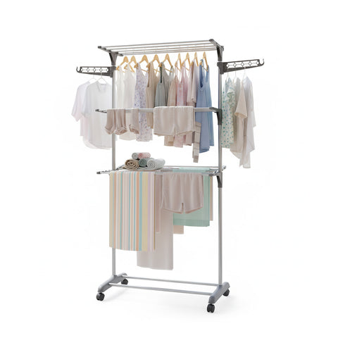 avilia home stendibiancheria verticale 3 livelli con ruote e bracci estensibili pieghevoli ean 8052879010309