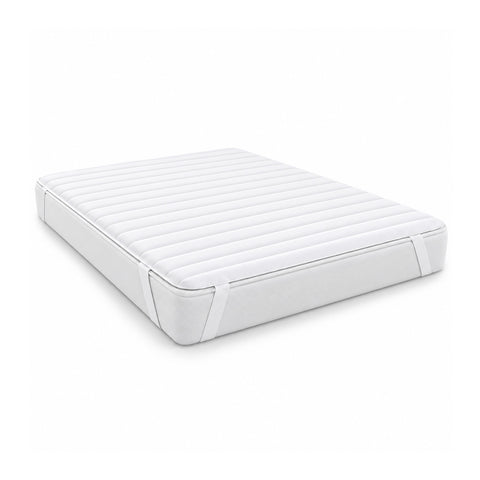 Topper materasso in microfibra 85x200cm 300 g/mq con elastici, antiacaro e lavabile in lavatrice