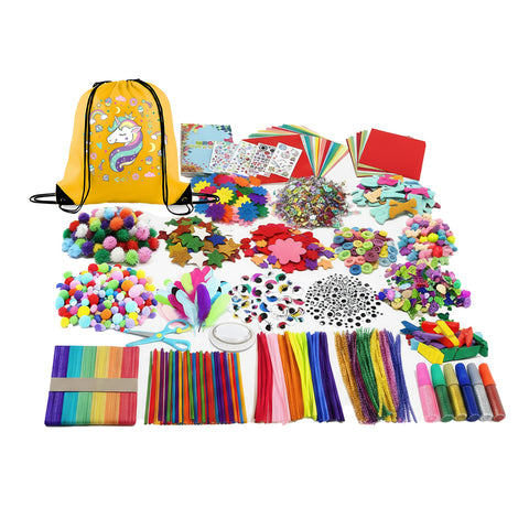 Kit Creativo Bambini 4-12 Anni con Zaino Unicorno e 100+ Pezzi