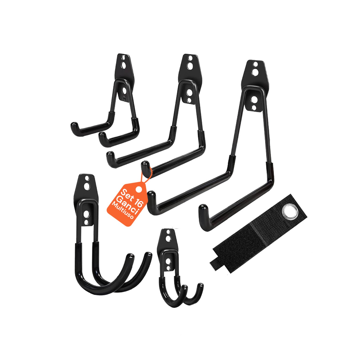 daimann kit 16 ganci da muro per officina o garage diverse misure e usi ean 8056590070307