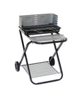 garden friend barbecue pieghevole in acciaio smaltato nero con ruote 60x80x84cm ean 8023755029548