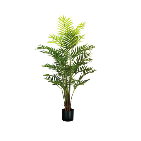 Pianta Palma Areca in Polietilene con 33 Foglie e Vaso con Muschio 160cm