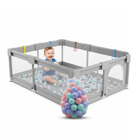 keiki box pieghevole per bambini con 100 palline e 4 anelli area gioco sicura ean 8056590110027