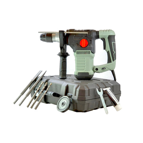 Martello Tassellatore 4 Funzioni Con Valigetta E 10 Accessori 1500w