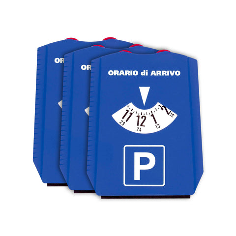 Raschiaghiaccio 2 In 1 A Tre Lati Con Disco Orario Per Auto 12x15,5cm