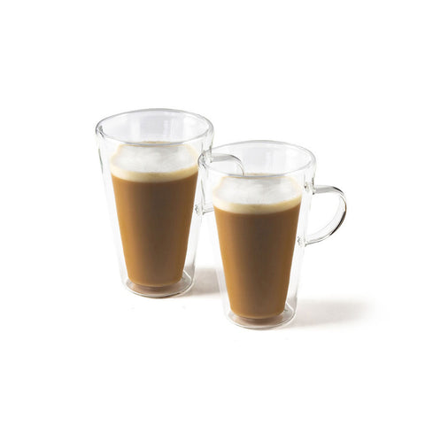 Set 2 Tazze Da Cappuccino In Vetro 370ml