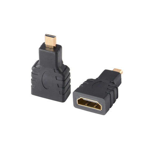 Adattatore Micro HDMI con Connettori Oro Maschio/Femmina 2.0 Nero